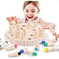 Zaloife Ajedrez de Memoria para Niños- Juguetes Infantil Montessori- Wooden Memory Match Stick Chess- Juegos Educativos…